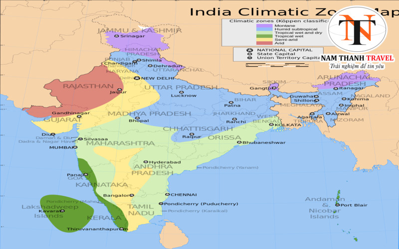 Bản đồ h&agrave;nh ch&iacute;nh Ấn Độ