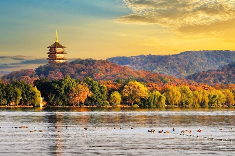 Thời tiết Hàng Châu mùa Thu dịu mát, trong lành Thời tiết Hàng Châu mùa Thu dịu mát, trong lành