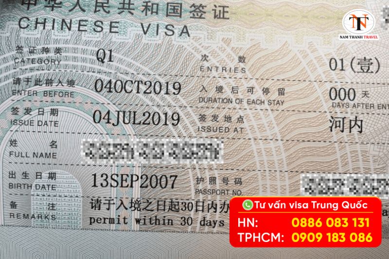 Điều kiện theo từng loại visa Trung Quốc Điều kiện theo từng loại visa Trung Quốc