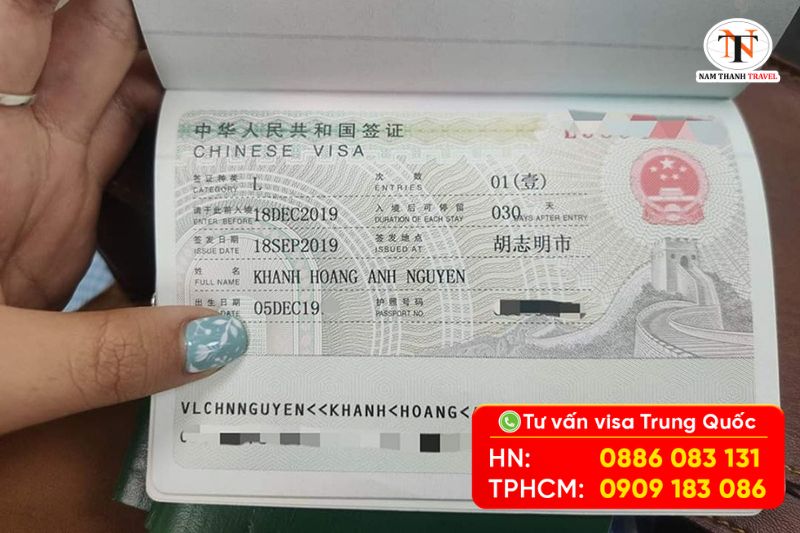 Visa du lịch 30 ngày L30 Trung Quốc Visa du lịch 30 ngày L30 Trung Quốc