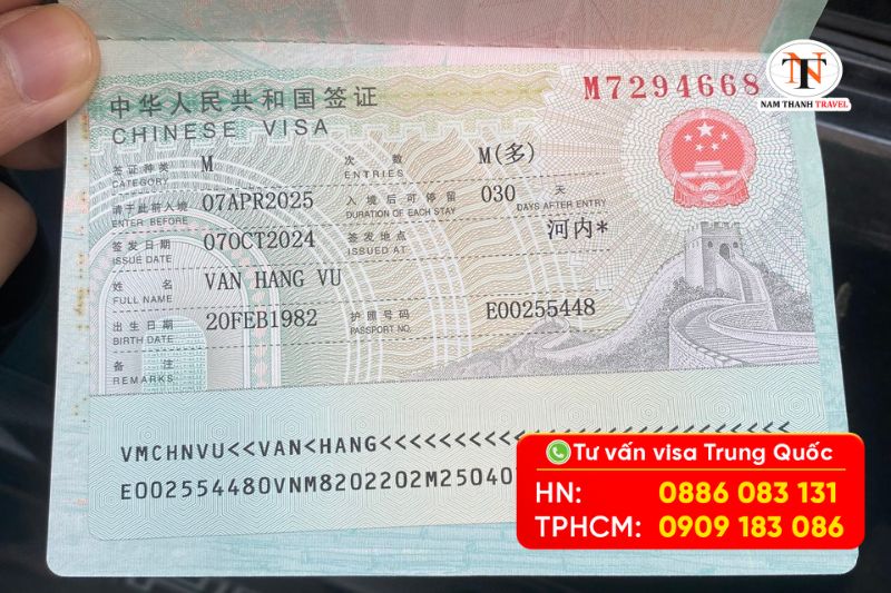 Quy trình xin visa Trung Quốc 6 tháng nhiều lần Quy trình xin visa Trung Quốc 6 tháng nhiều lần