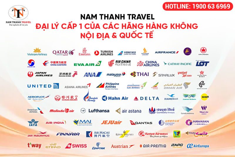 Nam Thanh Travel - Đại lý vé máy bay cấp 1 của nhiều hãng hàng không Nam Thanh Travel - Đại lý vé máy bay cấp 1 của nhiều hãng hàng không