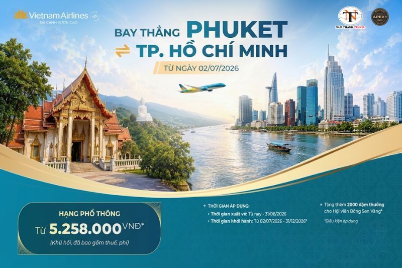 Vietnam Airlines khai trương đường bay thẳng TP.HCM - Phuket